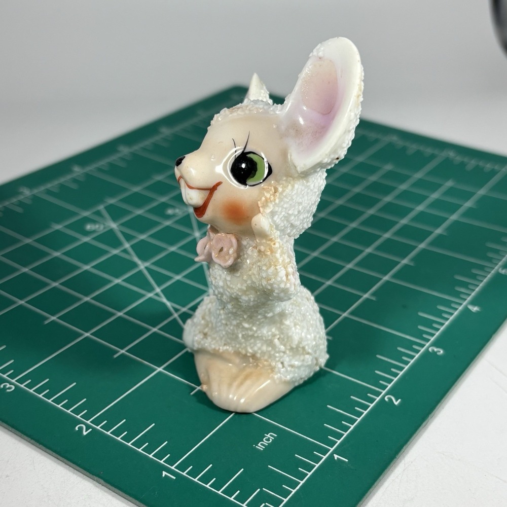Vintage Pretty Funny Mouse Figurine Popcorn Finish 3 1/4"  Japan Anthropomorphic - Picture 4 of 6